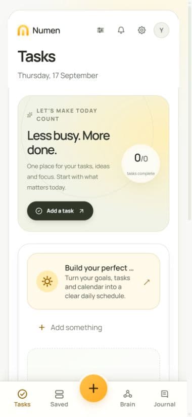 Numen mobile tasks